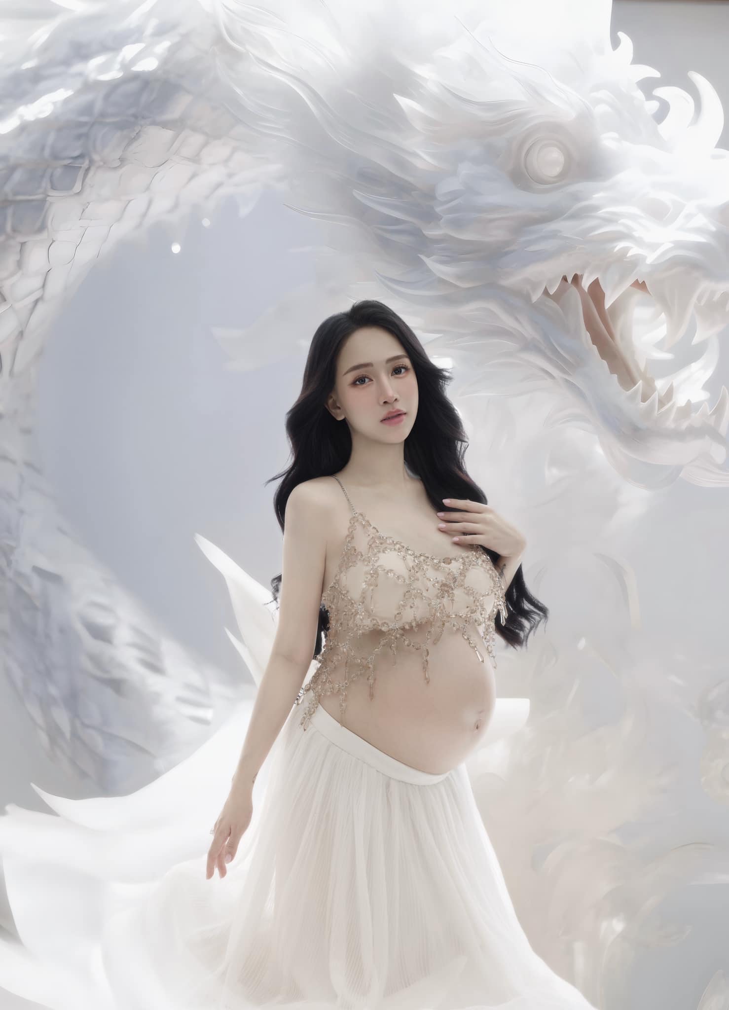 Ái nữ nhà Minh Nhựa khoe bộ ảnh cuối cùng trước khi sinh, nhan sắc “thách thức” tháng cuối thai kỳ - 3