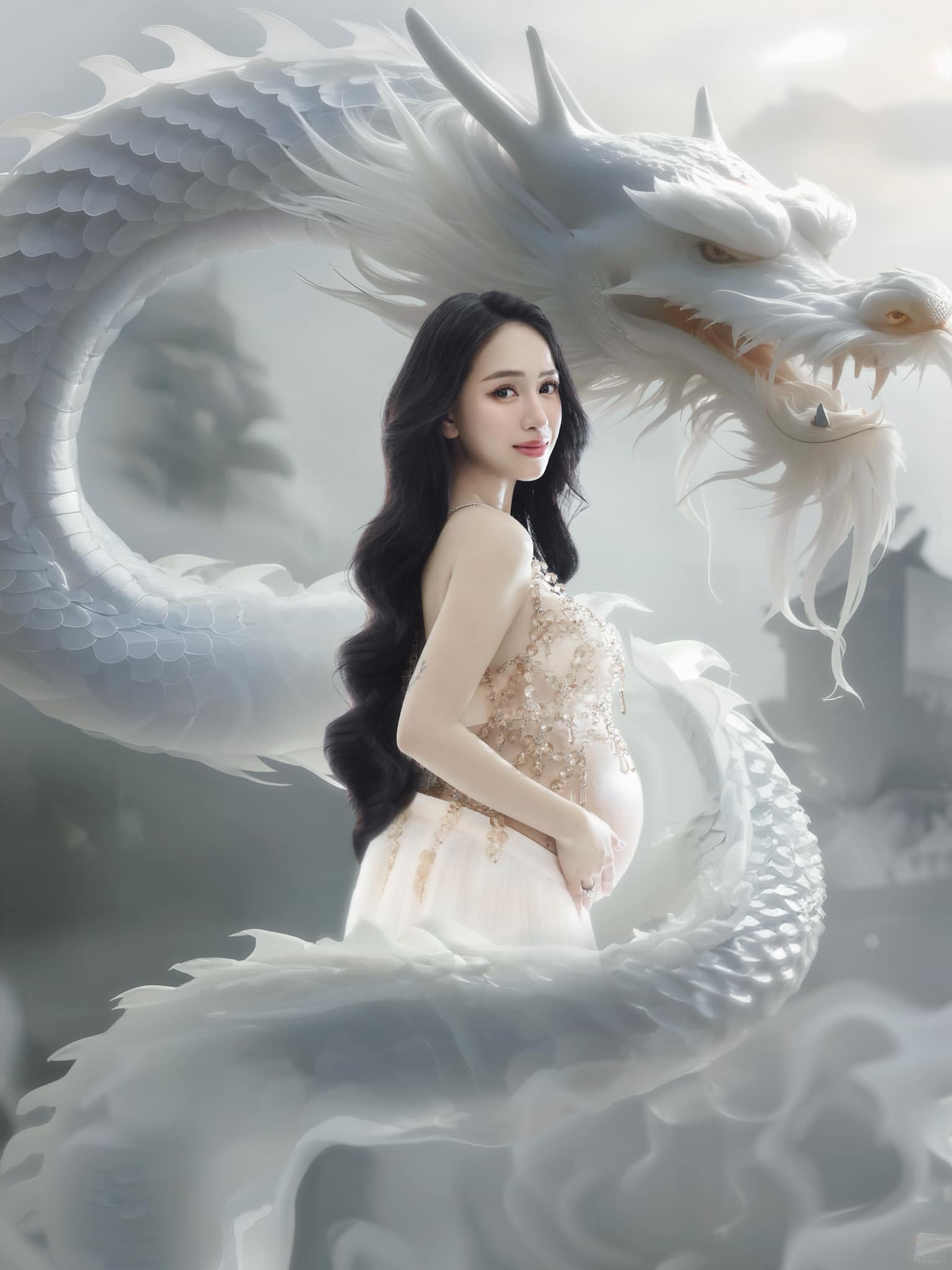 Ái nữ nhà Minh Nhựa khoe bộ ảnh cuối cùng trước khi sinh, nhan sắc “thách thức” tháng cuối thai kỳ - 2