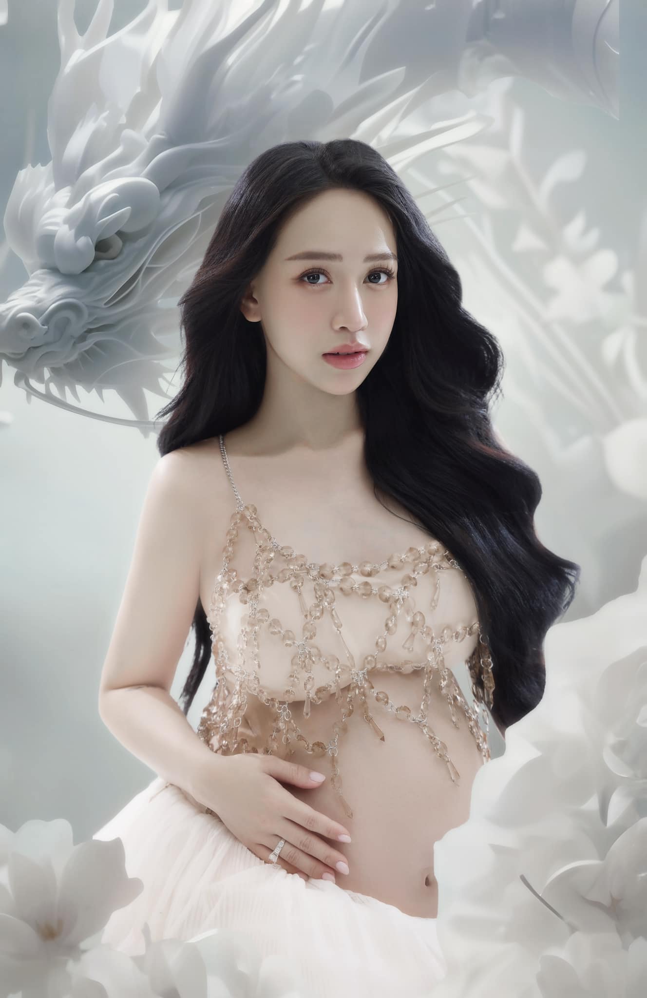 Ái nữ nhà Minh Nhựa khoe bộ ảnh cuối cùng trước khi sinh, nhan sắc “thách thức” tháng cuối thai kỳ - 5