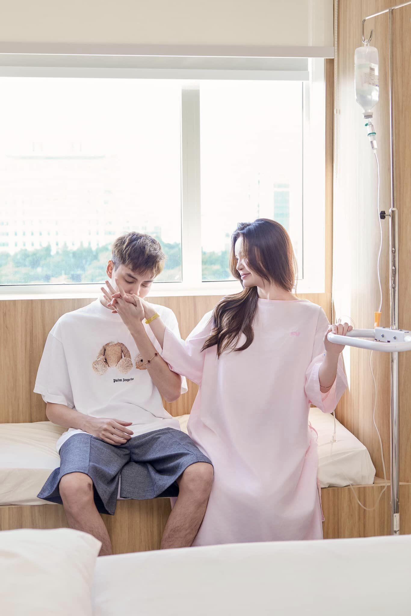Trước giờ vượt cạn, Lucie Nguyễn dậy sớm make-up, làm tóc, chồng trẻ ôm con đợi bên ngoài phòng sinh - 9